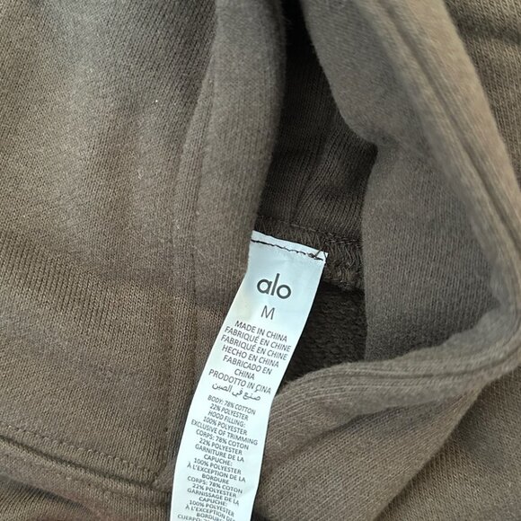 NEW ALO Yoga Renown Heavy Weight Hoodie in Espresso Brown | size M - Picture 7 of 7